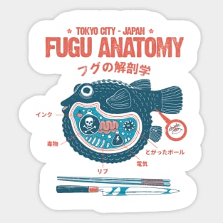 Fugu anatomy Tokyo Sticker